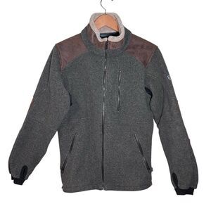 Kuhl Gray and Brown Windbreaker Jacket